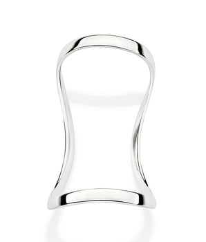 SILVER 925 WAVED SKINNY RING