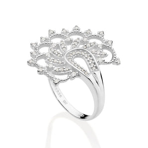 SILVER 925 LOTUS FLOWER RING
