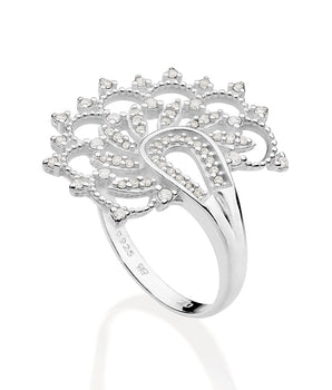SILVER 925 LOTUS FLOWER RING
