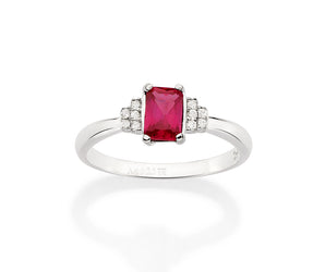 SILVER 925 RUBY HOLIDAY SPIRIT RING