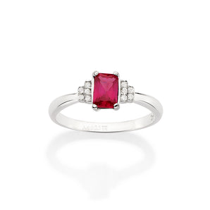 SILVER 925 RUBY HOLIDAY SPIRIT RING