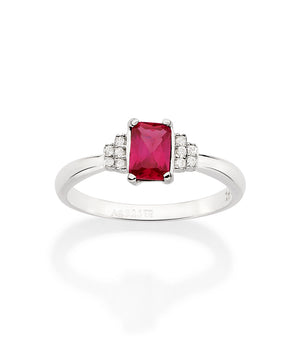 SILVER 925 RUBY HOLIDAY SPIRIT RING