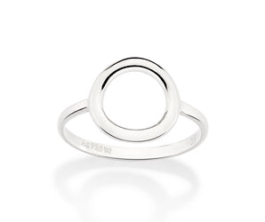 SILVER 925 HOLLOW CIRCLE RING