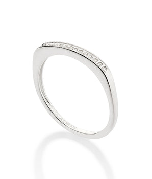 SILVER 925 STUDDED SKINNY RING