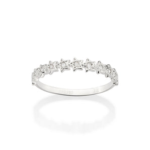 SILVER 925 MULTIPLE STARS SKINNY RING