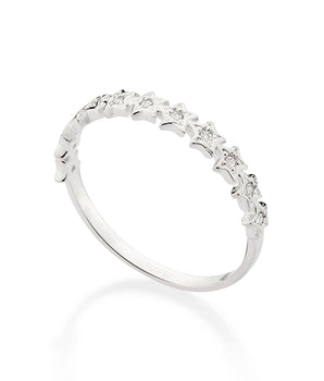 SILVER 925 MULTIPLE STARS SKINNY RING