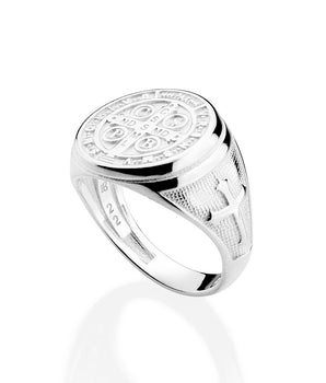 MEN’S SILVER 925 SAINT BENEDICT RING