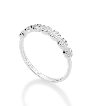 SILVER 925 STUDDED CIRCLE SKINNY RING