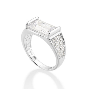 SILVER 925 VINTAGE STUDDED RING