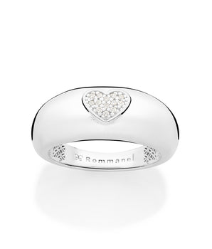 SILVER 925 RAISED HEART RING