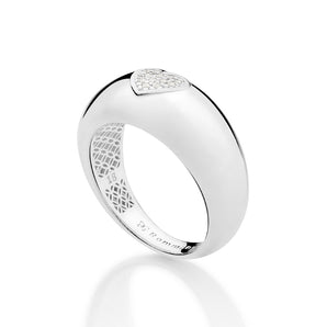 SILVER 925 RAISED HEART RING