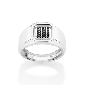 MEN’S SILVER 925 OCTAGONAL CHEVALIER RING
