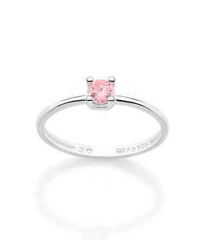 SILVER 925 MORNING LIGHT SOLITAIRE RING