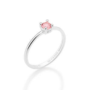 SILVER 925 MORNING LIGHT SOLITAIRE RING