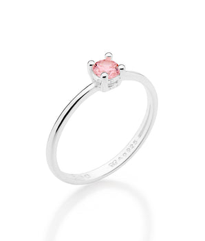 SILVER 925 MORNING LIGHT SOLITAIRE RING