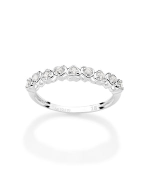 SILVER 925 SUN-KISSED HEARTS SKINNY RING