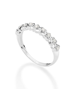 SILVER 925 SUN-KISSED HEARTS SKINNY RING
