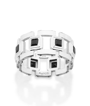 MEN’S SILVER 925 PAVED MAXI RING