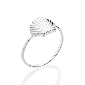 SILVER 925 SEASHELL SKINNY RING
