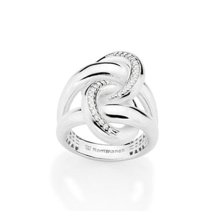SILVER 925 CHAINED UP MAXI RING