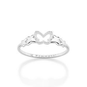 SILVER 925 INFINITY BUTTERFLY SKINNY RING