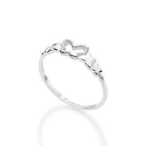 SILVER 925 INFINITY BUTTERFLY SKINNY RING