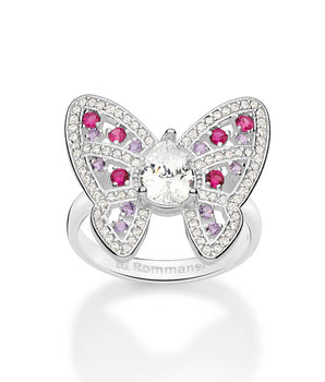SILVER 925 MAJESTIC BUTTERFLY MAXI RING