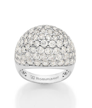 SILVER 925 OVAL RADIANT MAXI RING