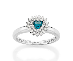 SILVER 925 ILLUMINATED HEART SKINNY RING