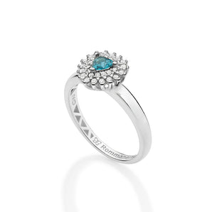 SILVER 925 ILLUMINATED HEART SKINNY RING