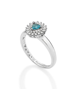 SILVER 925 ILLUMINATED HEART SKINNY RING