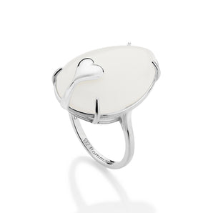 SILVER 925 HEART OF DEVOTION MAXI RING