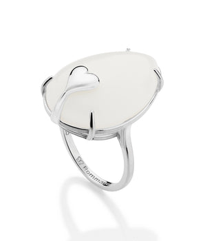 SILVER 925 HEART OF DEVOTION MAXI RING