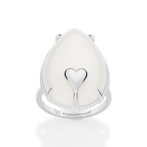 SILVER 925 HEART OF DEVOTION MAXI RING