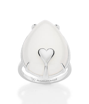SILVER 925 HEART OF DEVOTION MAXI RING