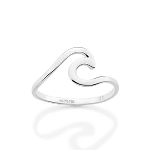 SILVER 925 WAVE SKINNY RING