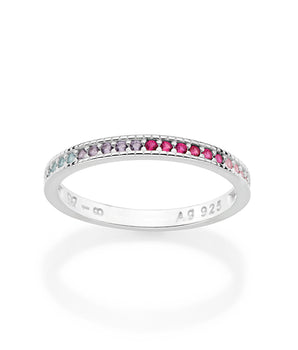 SILVER 925 GIRLY VIBES SKINNY RING