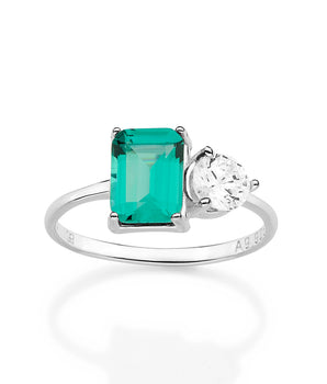 SILVER 925 DOUBLE LIGHT SKINNY RING