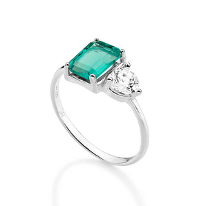 SILVER 925 DOUBLE LIGHT SKINNY RING