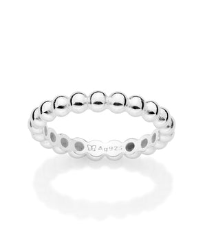 SILVER 925 MUSE BEADED RING