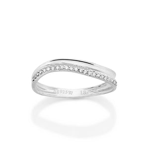 SILVER 925 WAVED SKINNY RING