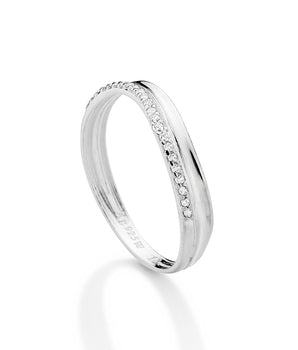 SILVER 925 WAVED SKINNY RING
