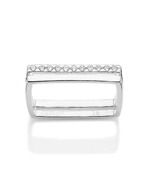 SILVER 925 SQUARE SKINNY RING