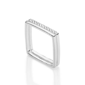 SILVER 925 SQUARE SKINNY RING