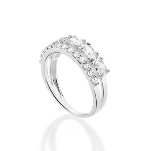 SILVER 925 FOREVER DOUBLE BAND RING
