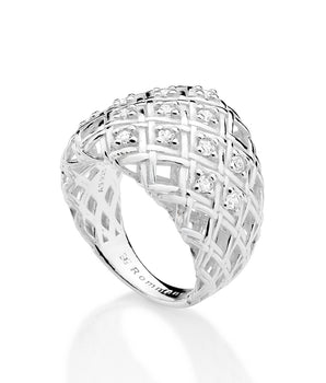 SILVER 925 BOMBÊ MAXI RING