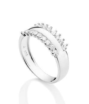 SILVER 925 HALF ETERNITY RING