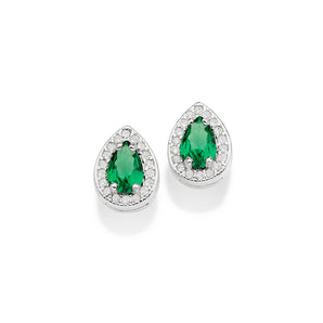 SILVER 925 DROPLET STUD EARRINGS