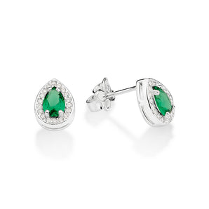 SILVER 925 DROPLET STUD EARRINGS