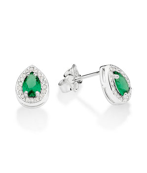 SILVER 925 DROPLET STUD EARRINGS